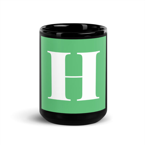 Legacy H - Black Glossy Mug - Image 6